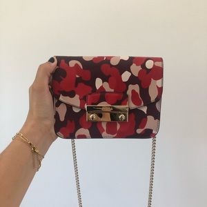 Furla Multicolor Red/Beige Metropolis Crossbody